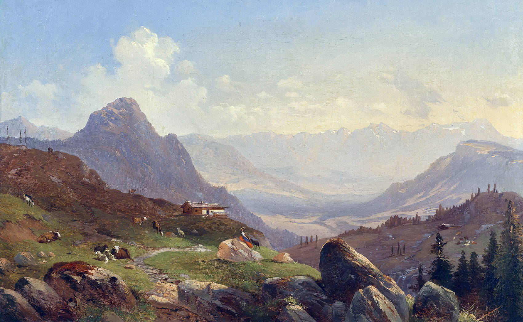 Альпийский пейзах Франц Виплингер