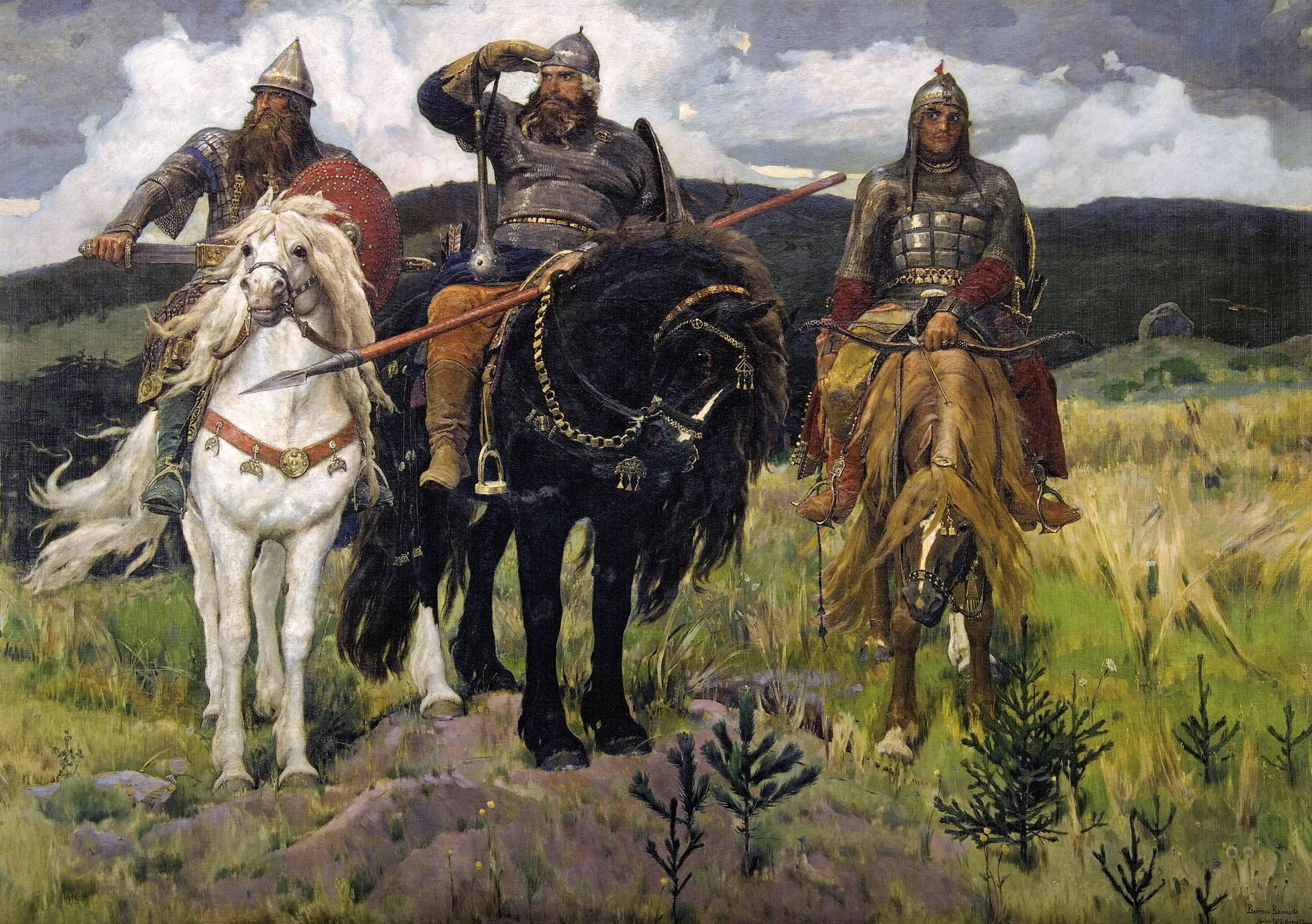 Богатыри. 1881-1898 гг. Васнецов Виктор Михайлович