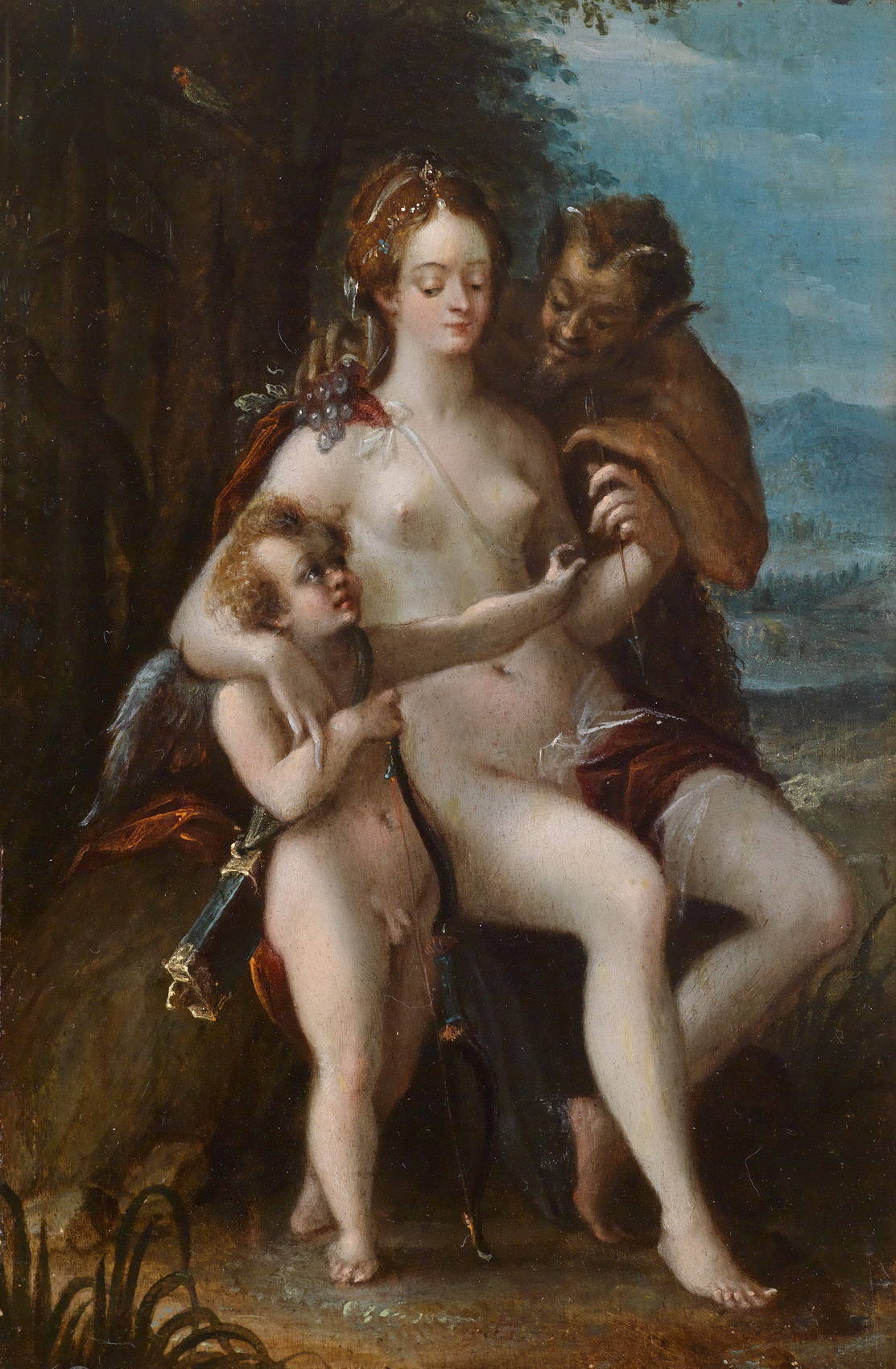 Венера с купидоном и сатиром Ганс Гаспар Пом