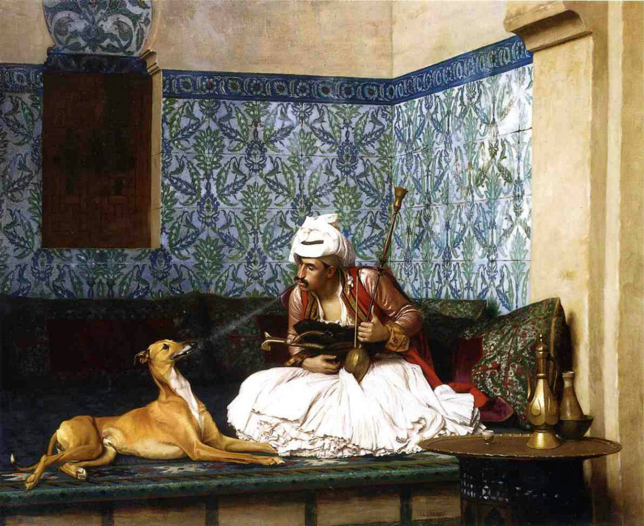 Араб и его собака. 1882 г. Жан Леон Греме