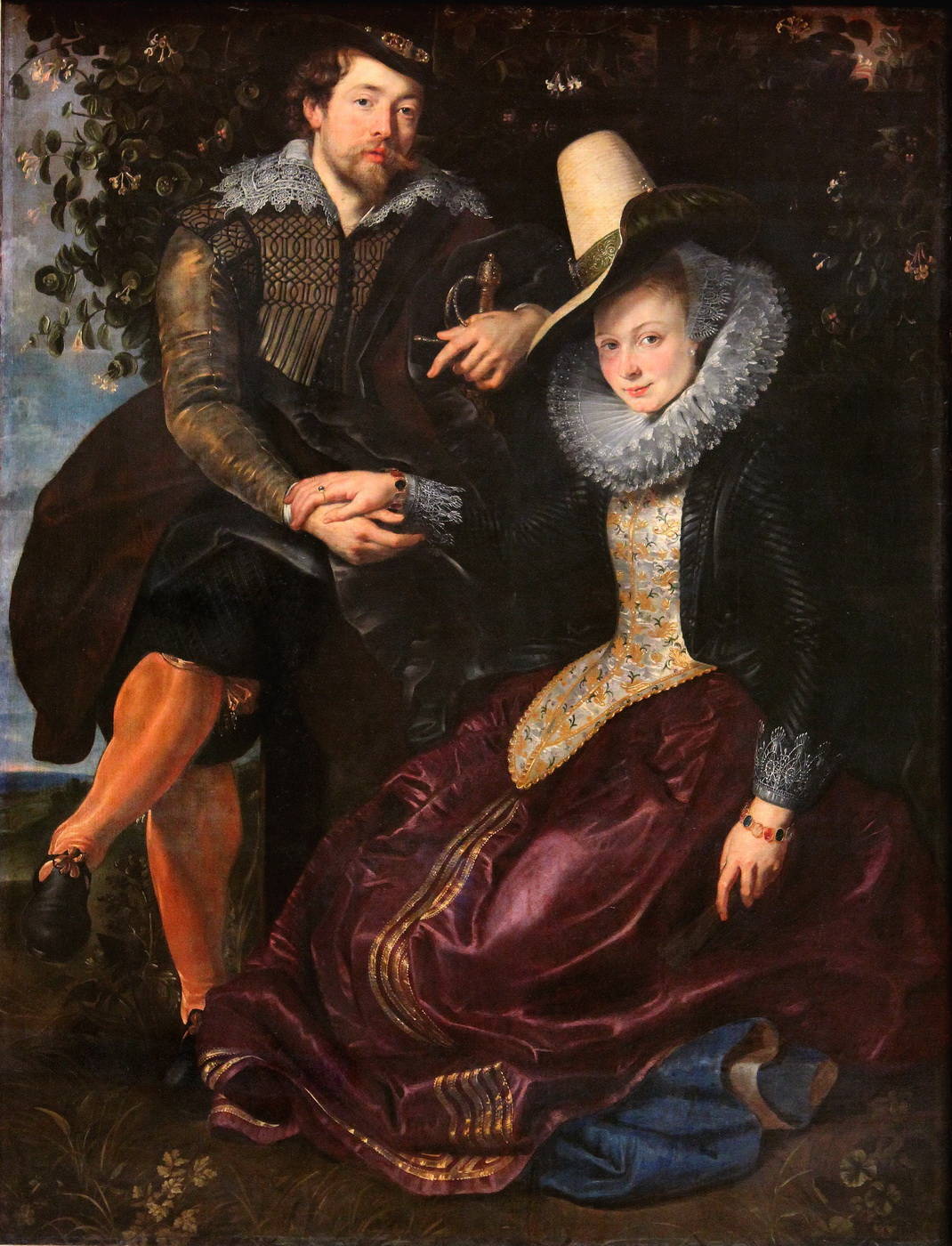 Автопортрет с Изабеллой Бран. 1609-1610 г. (Жимолостная беседка) Питер Поль Рубенс