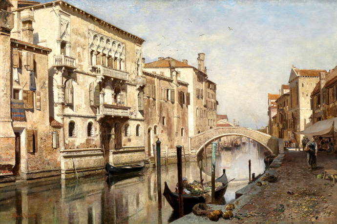 Вид Палаццо дель Камелло в Венеции / Роберт Русс - Robert Russ