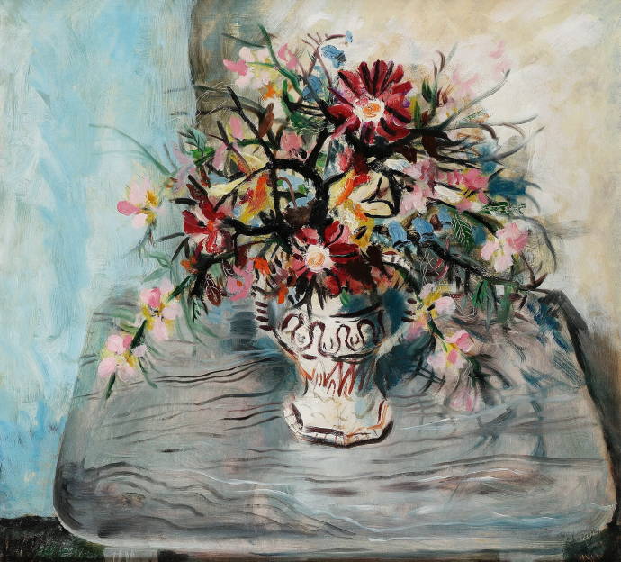 Натюрморт из цветов на столе / Роуланд Саддеби - Rowland Suddaby
