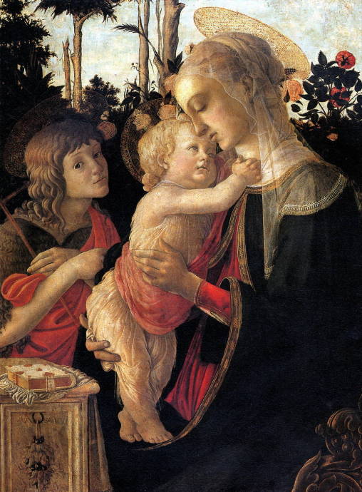 Мадонна с младенцем и со святым Иоанном Крестителем / Сандро Боттичелли - Sandro Botticelli