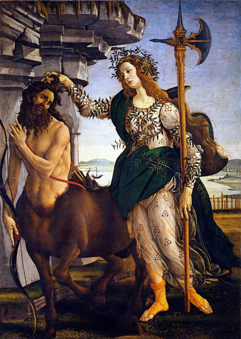 Минерва (Афина Паллада) и кентавр. 1482-1483 гг. / Сандро Боттичелли - Sandro Botticelli