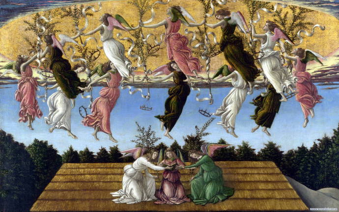 Мистическое Рождество. (Фрагмент). 1500 г. / Сандро Боттичелли - Sandro Botticelli