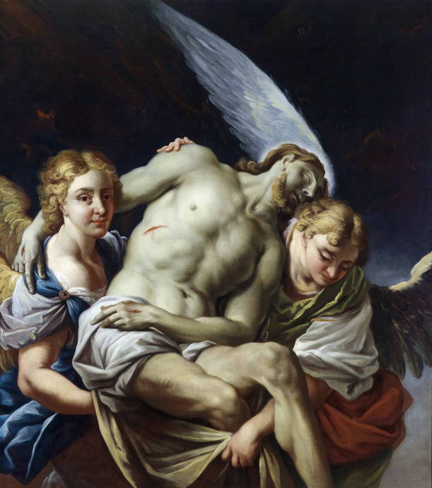 Мертвый Христос, поддерживаемый двумя ангелами / Франческо Тревисанни - Francesco Trevisani