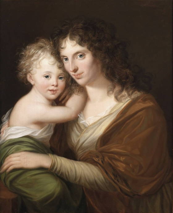 Портрет матери с ребенком / Фридрих Георг Вейтш - Friedrich Georg Weitsch