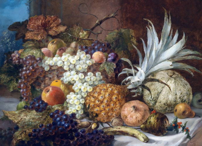 Натюрморт из фруктов. 1889 г. / Уильям Хаселер - William Haseler