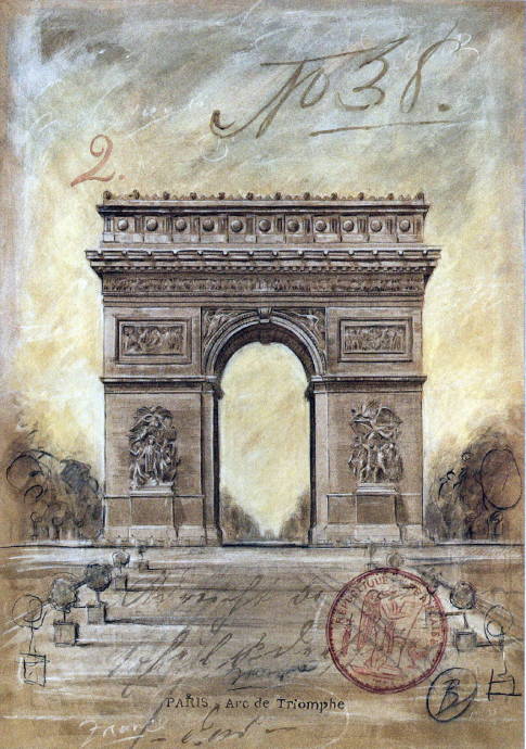Париж. Триумфальная арка. Зарисовка / Чад Баретт - Chad Barrett