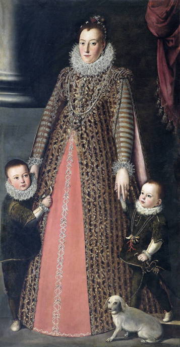 Портрет княгини Сфорца и ее сыновей / Сципионе Пульсоне да Гаэтта - Scipione Pulzone da Gaeta