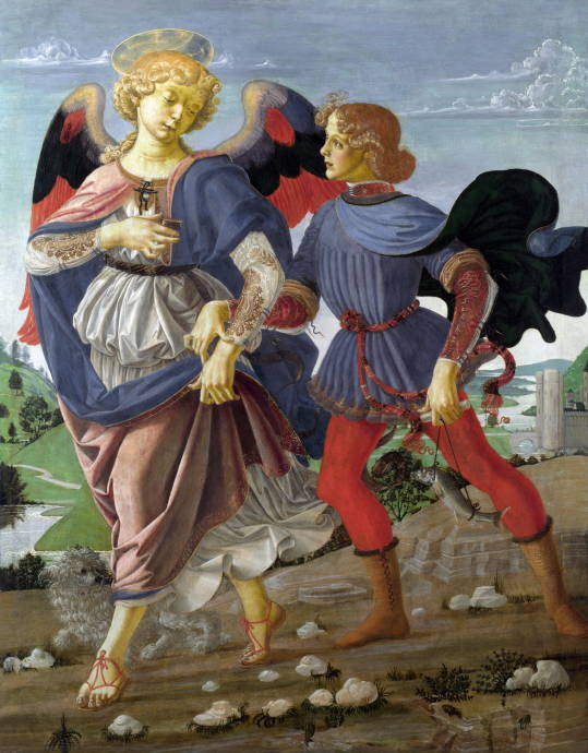 Тобиас и ангел / Андреа дель Вероччио - Andrea del Verrocchio