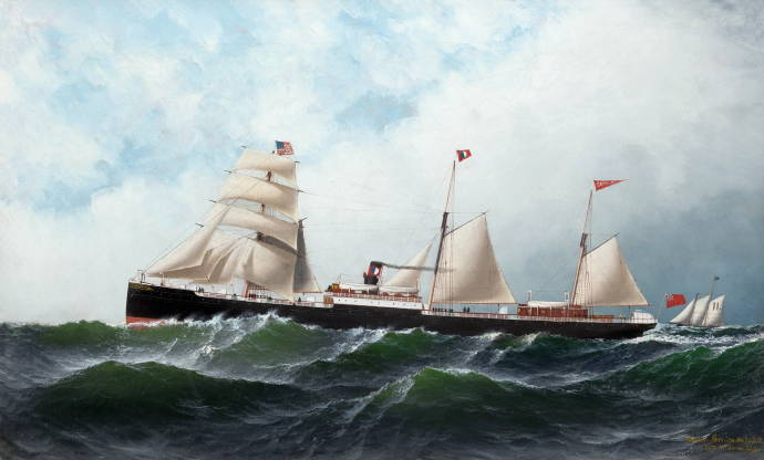 Вспомогательный пароход 'Сомерсет'. 1877 г. / Антонио Николо Гаспаро Якобсен - 