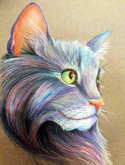 Разноцветный кот / Работа неизвестного автора 952 - 