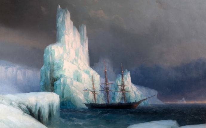 Ледяные горы в Антарктике / Айвазовский Иван Константинович - Ivan Aivazovsky