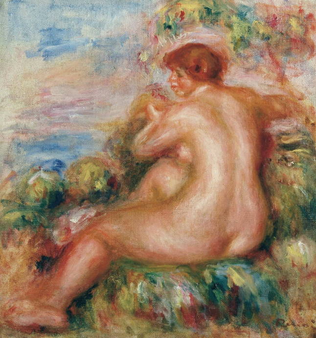 Обнажённая в кустах / Пьер Огюст Ренуар - Pierre Auguste Renoir