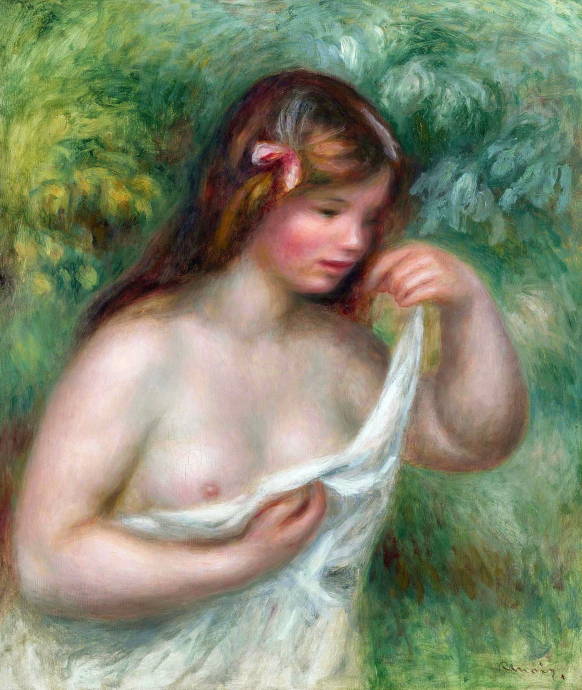 Девушка, поправляющая сорочку / Пьер Огюст Ренуар - Pierre Auguste Renoir