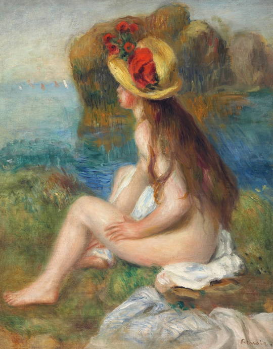 Девушка в соломенной шляпе / Пьер Огюст Ренуар - Pierre Auguste Renoir