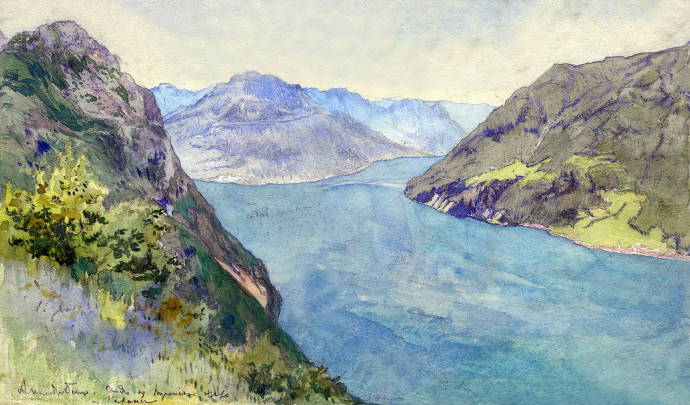Лугано. Вид на озеро. 1913 г. / Бенуа Александр Николаевич - 