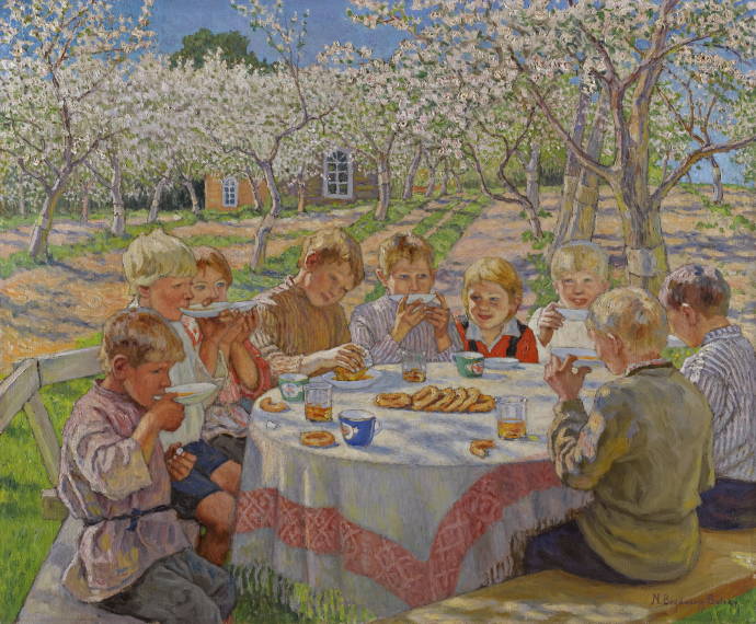 Чай в яблоневом саду / Богданов - Бельский Николай Петрович - Bogdanov