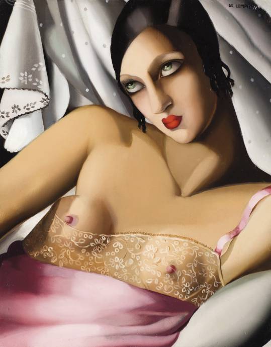 Вид № 20. Розовая ночнушка / Тамара де Лемписка - Tamara de Lempicka