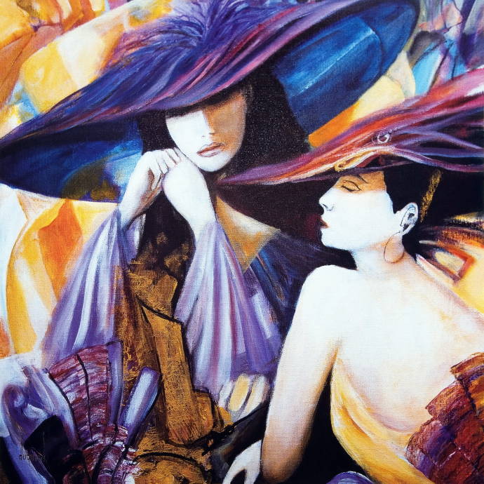 Две девушки в шляпах / Паскаль Дугорд - Pascal Dougourd