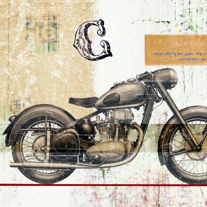 Мотоцикл 'Ява' / Работа неизвестного автора 017