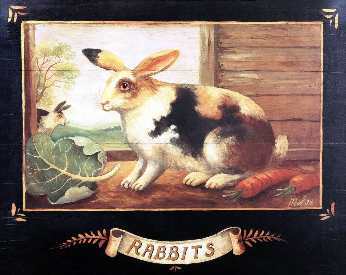 Кролик с морковкой / Работа неизвестного автора 888 (Mid)