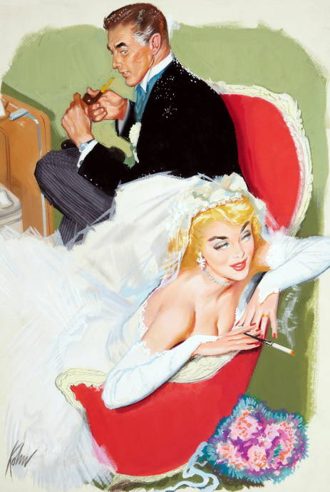 Сцена на диване. Playboy. 1956 г. / Арнольд Кон - Arnold Kohn