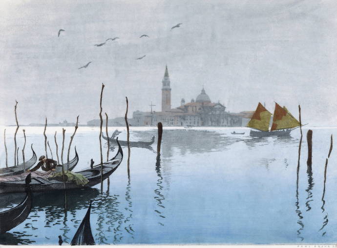 Венеция. Вид со стороны моря / Ганс Франк - Hans Frank