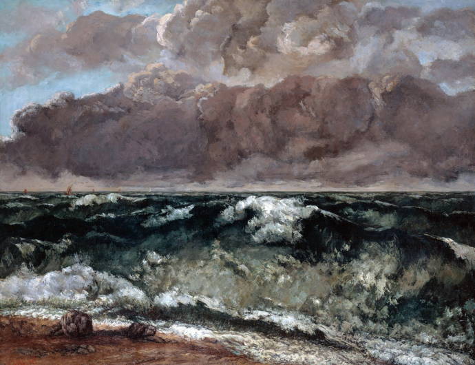 Не спокойное море / Густав Курбе - Gustave Courbet
