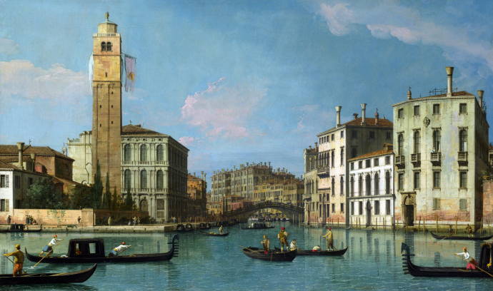 Тициано и вход в канал Канареджио / Джованни Антонио Каналетто - Giovanni Antonio Canaletto