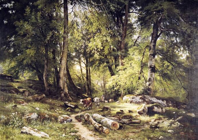 В лесу. 1864 г. / Шишкин Иван Иванович - Shishkin Ivan Ivanovich