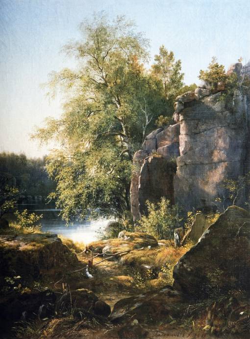 Вид на острове Валааме. 1858 г. / Шишкин Иван Иванович - Shishkin Ivan Ivanovich