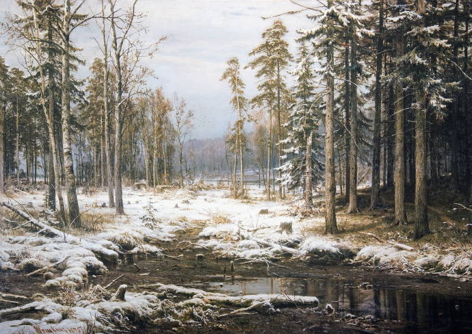 Первый снег. 1875 г. / Шишкин Иван Иванович - Shishkin Ivan Ivanovich