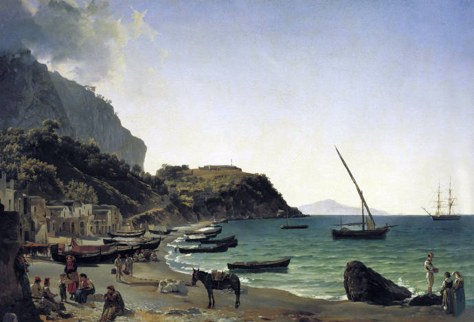 Большая гавань на острове Капри. 1828 г. / Щедрин Сильвестр Феодосиевич - 