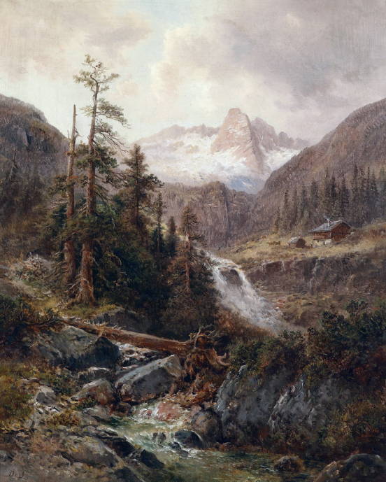 Пейзаж с Тирольскими горами / Джозеф Дор - Joseph Dore