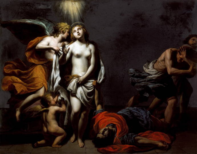 Святая Агнесса, защищенная ангелом / Алессандро Турчи - Alessandro Turchi