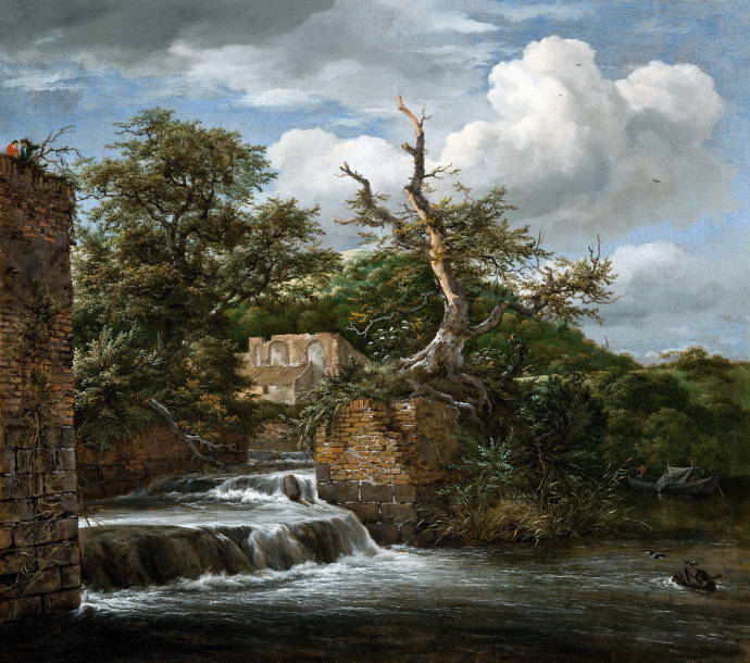 Развалины водяной мельницы / Якоб Исааксон ван Рейсдаль - Jacob Isaackszon van Ruisdael