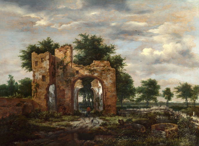 У руин замка / Якоб Исааксон ван Рейсдаль - Jacob Isaackszon van Ruisdael