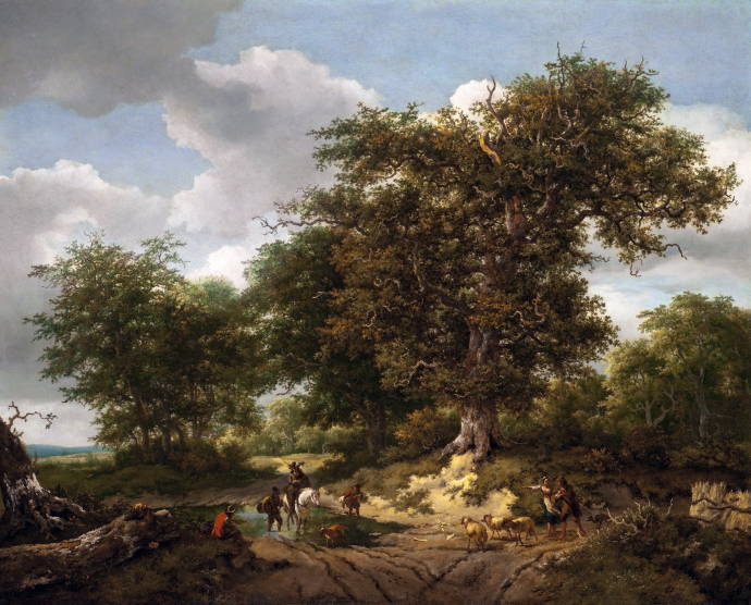 У старого дуба / Якоб Исааксон ван Рейсдаль - Jacob Isaackszon van Ruisdael