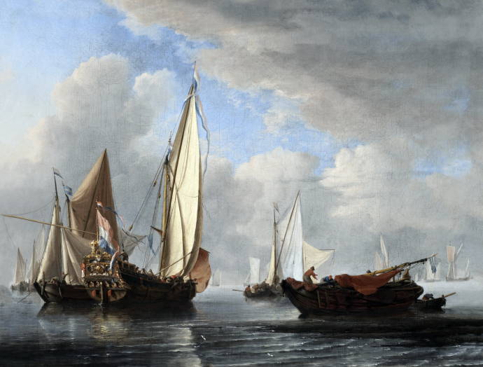 Различные суда в заливе / Виллем ван де Вельде - Willem van de Velde the Elder