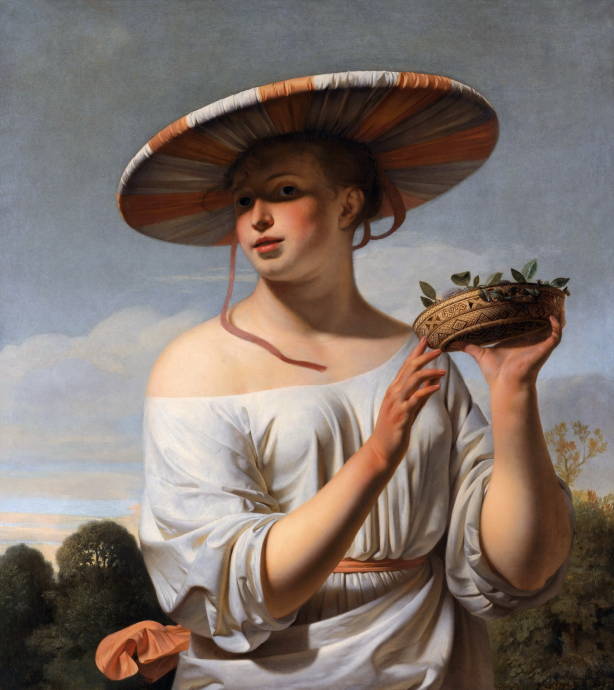 Девушка в широкой шляпе / Цезарь ван Эвердингер - Caesar van Everdinger