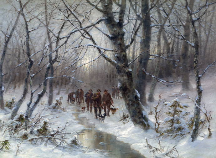 Охотники в зимнем лесу / Дизая Томассин - Desire Thomassin