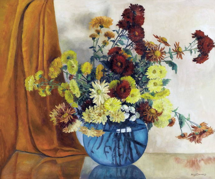 Разноцветные хризантемы / Мэри Эдвардс - Mary Y