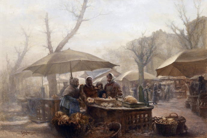 На рынке. 1898 г. / Карл Массманн - Carl Massmann