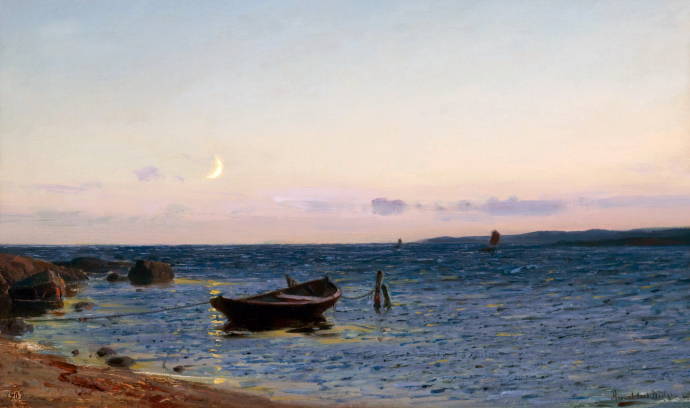 Вечер на море. 1909 г. / Амальдус Кларин Нильсен - Amaldus Clarin Nielsen