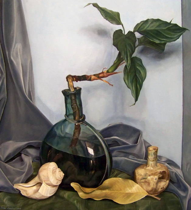 Бутылка с растением / Луиджи Лучиони - Luigi Lucioni