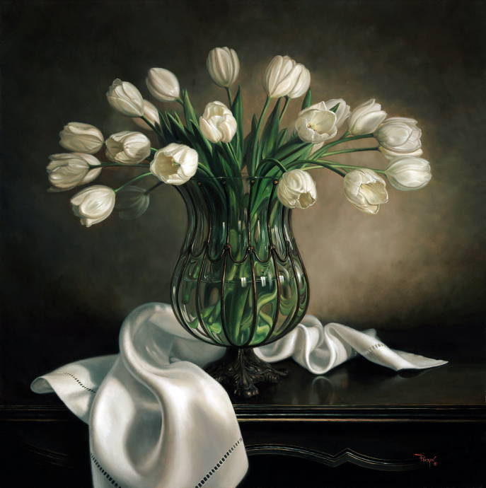 Натюрморт с белыми тюльпанами / Кайл Ползин - Kyle Polzin