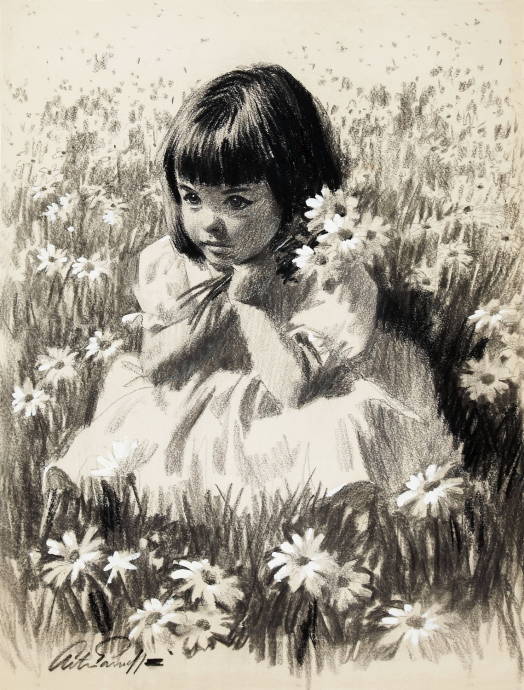Маленькая девочка с цветами / Артур Сарон Сарнофф - Arthur Saron Sarnoff